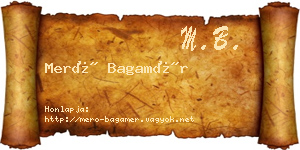 Merő Bagamér névjegykártya